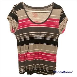No Boundaries Striped Scoop Neck Shirt